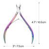 4 Packs Cuticle Nipper, Premium Stainless Steel Cuticle Trimmer for Manicure & Pedicure at Home/Spa/Salon [Rainbow Color] view 2
