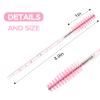 300 Pcs Disposable Crystal Mascara Wand Eyelash Brush Applicator Eyebrow Brush for EyeLash Extension Supplies (Pink) view 3