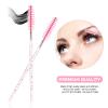 300 Pcs Disposable Crystal Mascara Wand Eyelash Brush Applicator Eyebrow Brush for EyeLash Extension Supplies (Pink) view 4