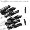 300 Pcs Disposable Crystal Mascara Wand Eyelash Brush Applicator Eyebrow Brush for EyeLash Extension Supplies (Black) view 2