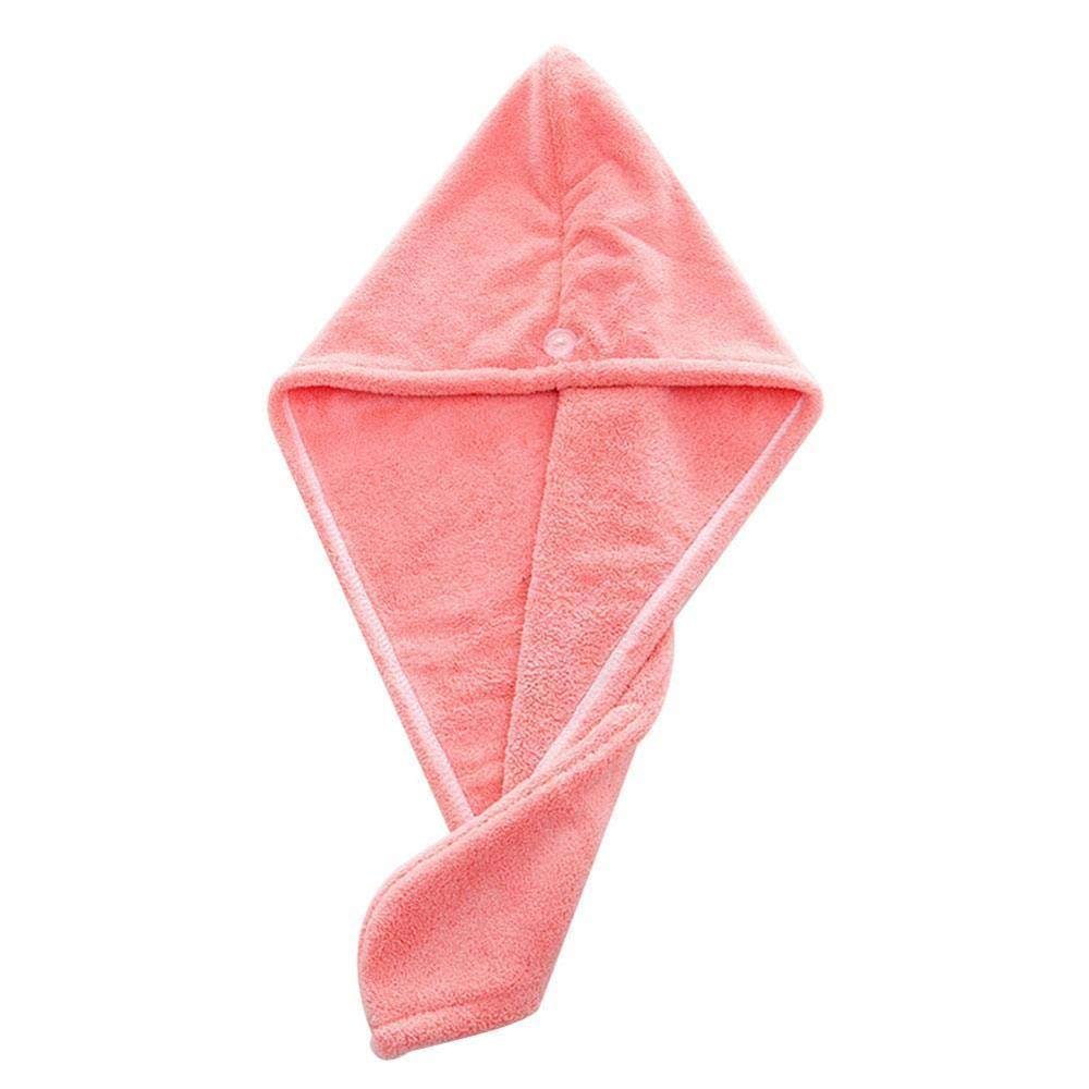 1PC microfiber hair quick-drying towel bath towel hat quick-drying cap turban dry quick-drying ladies household bath tools pink