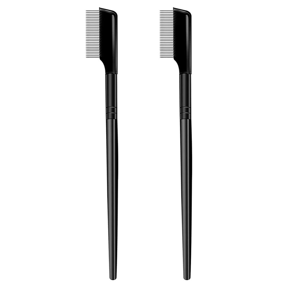 Beaupretty 2pcs Steel Needle Eyelash Shaping Comb Dense Teeth Eyelash Grooming Tool for Precise Separation and Definition for Natural Lash Styling and Brow Shaping
