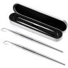 2 Pieces Eyelash Lift Tool Lash Separator Tool Stainless Steel Lash Lifting Perm Tool Lash Eyelash Perm Applicator Eyelash Extensions Supplies for Eyelash Lifting and Separating (Silver) view 1