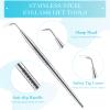 2 Pieces Eyelash Lift Tool Lash Separator Tool Stainless Steel Lash Lifting Perm Tool Lash Eyelash Perm Applicator Eyelash Extensions Supplies for Eyelash Lifting and Separating (Silver) view 3