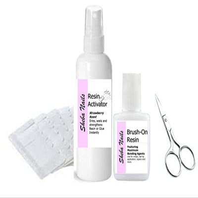 SHEBA NAILS Brush On Resin Precut Linen Nail Wrap Starter Kit