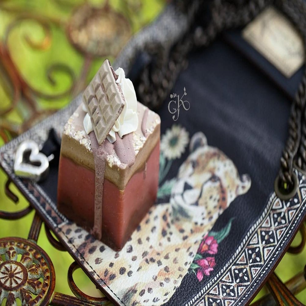 Artisan Silk Infused Soap - Chocoberry Bliss - Luxury Soap - VEGAN, PALM OIL FREE, TOXINS FREE