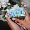 Artisan Silk Infused Soap - Sky Blue Rose - Luxury Soap - VEGAN, PALM OIL FREE, TOXINS FREE view 3
