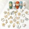 Butterfly Flowers Nail Art Rhinestones Decals 3D Nail Art Supplies Stickers Decoration Tips Manicure Decor for Ladies Girls 14 view 2