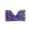 Amethyst Eye Mask for Fatigue Reduction Stress Relief 100% Amethyst Gemstone Cooling Eye Mask Lined w/Beads (Amethyst) view 2