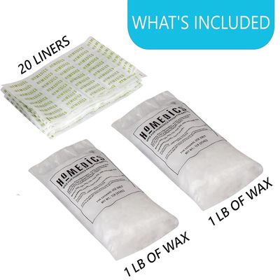 HoMedics PAR-WAX-THP Paraffin Bath Replacement Paraffin Pearls with 20 Plastic Liners