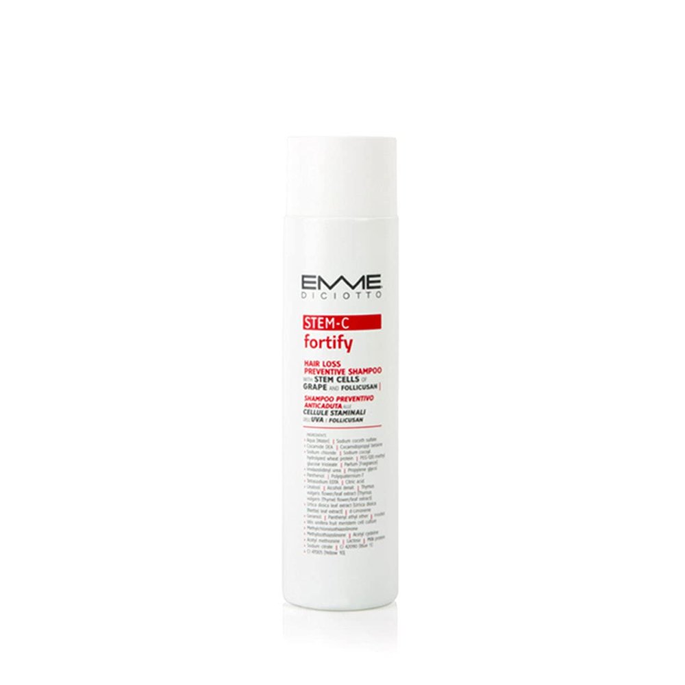 Emmediciotto STEAM-C Fortify Hair Loss Preventive Shampoo 8.45 oz | 250ml Dermo-cosmetic preventive shampoo adjuvant of anti hair loss treatment