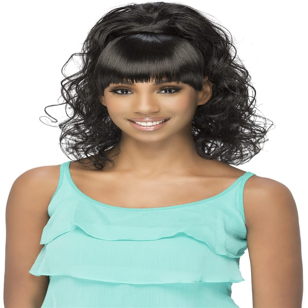 14" LAYERED LOOSE BODY CURL WITH BLUNT BANG
