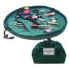 Lay-n-Go Cosmo Lay Flat Drawstring Cosmetic & Makeup Bag Organizer - Zipper Pocket, Brush Loops & More - Durable, Machine Washable Toiletry Carrier for Travel, Cinch Closure, Gift (20", Evergreen) view 1