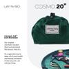 Lay-n-Go Cosmo Lay Flat Drawstring Cosmetic & Makeup Bag Organizer - Zipper Pocket, Brush Loops & More - Durable, Machine Washable Toiletry Carrier for Travel, Cinch Closure, Gift (20", Evergreen) view 2