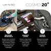 Lay-n-Go Cosmo Lay Flat Drawstring Cosmetic & Makeup Bag Organizer - Zipper Pocket, Brush Loops & More - Durable, Machine Washable Toiletry Carrier for Travel, Cinch Closure, Gift (20", Evergreen) view 4