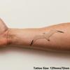 Azeeda 'Flying Seagull' Temporary Tattoo - Water Resistant, Skin-Safe, Non-Toxic Transfer (TO00043218) view 2
