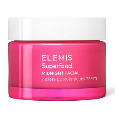 ELEMIS Superfood Midnight Facial - Lightweight Overnight Facial Cream, Prebiotic-Infused Hydrating Gel, Vitamin C Camu Camu Moisturizer, Omega Rich Night Cream - 50ml