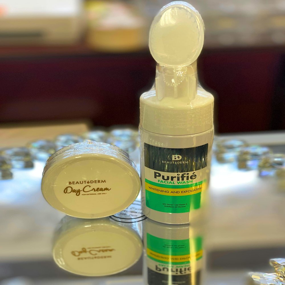 BEAUTE PURIFIE FACIAL WASH W/PUMP BRUSH + DAY CREAM 50g