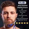 Mustache Scissors Grooming Kit Comb - Movember Travel Razor Mens Beard Trimmer Straight Edge Stainless Steel Shaping Tool For Men After Black Color Dye Goatee Shaper Clippers Balm Combs Wash Brush view 3
