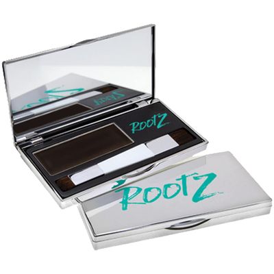 Rootz Deep Dark Brown Grey Root Touch Up Temporary Concealing Powder with Unique Dual Action Brush - Instantly Cover Grey Roots, Shape & Thicken Eyebrows - Smudge Proof, Waterproof & Wax Free