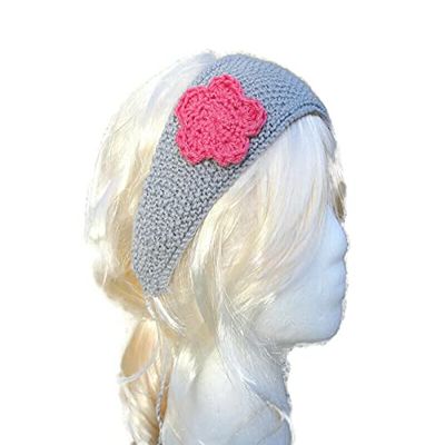 Adjustable Tie Back Headband COLOR CHOICES Had Knit Head Band Women Teen Girls Cotton (Orange Sparkle)