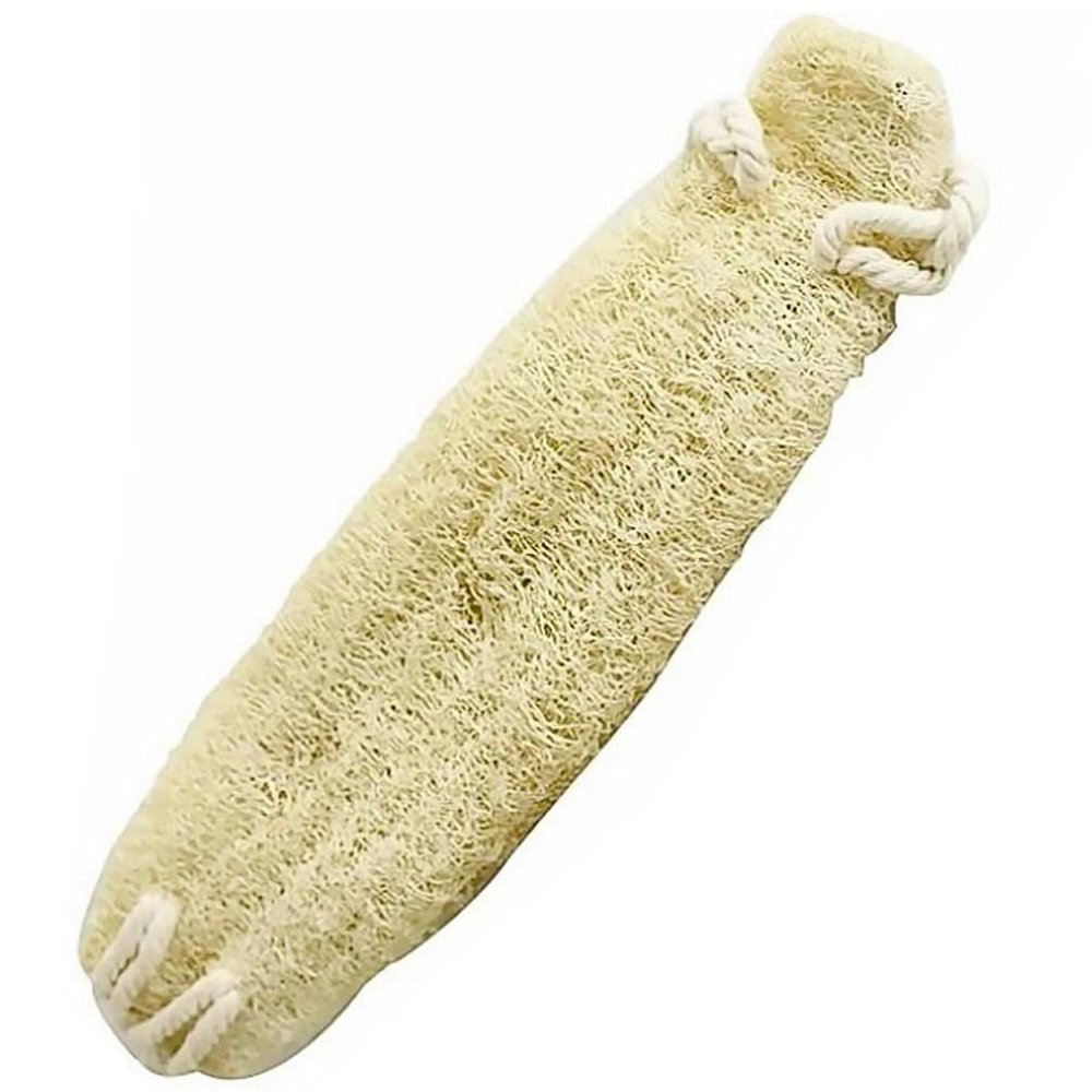 EXCEART Natural Loofah Back Scrubber Large Real Loofah Sponge for Men and Women Exfoliating Body Scrubber with Rope for Shower Bath Towel