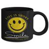 ZAPBEST Life is short smile when you have teeth - Funny Black Porcelain Coffee 11 oz view 2