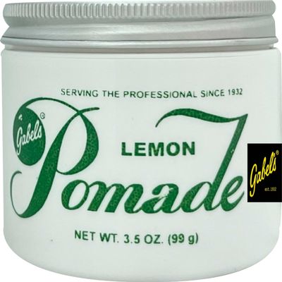 Gabels Lemon Pomade 3.5oz (Yellow) Oil Based Hair Styling Pomade. Authentic Manufacturer Direct has Exclusive Aluminum cap Logo Black Label