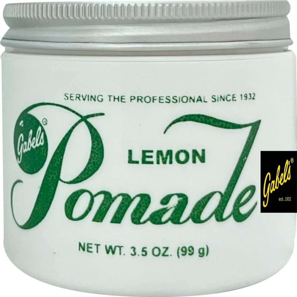 Gabels Lemon Pomade 3.5oz (Yellow) Oil Based Hair Styling Pomade. Authentic Manufacturer Direct has Exclusive Aluminum cap Logo Black Label