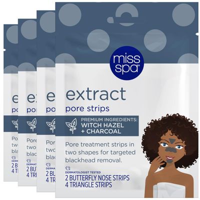 MISS SPA Blackheads Remover Pore Strips, Deep Cleaning Nose Blackheads Remover for All Skin Types, Remove Blackheads Dirt Oil, Chin and Forehead Peel Off Strips, Dermatologist Tested, 24 Pieces