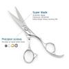 5.5" Barber Scissors Set Hair Scissors Professional Hair Cutting Shears Japan 440C Thinning Shears Convex 440C Blades Kinsaro view 3