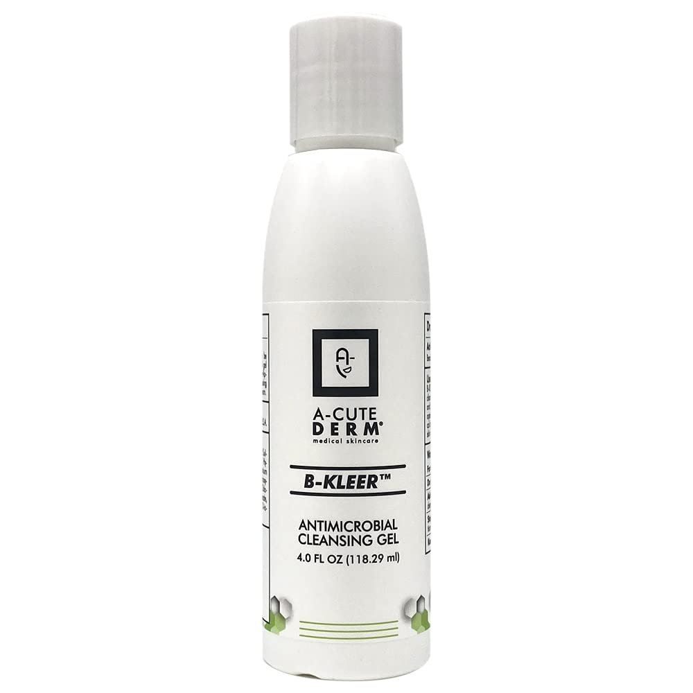 A-Cute Derm B-Kleer Cleansing Gel Acne Cleanser that Purify and Protect Your Skin from Clogged Pores for All Skin Types (4oz)