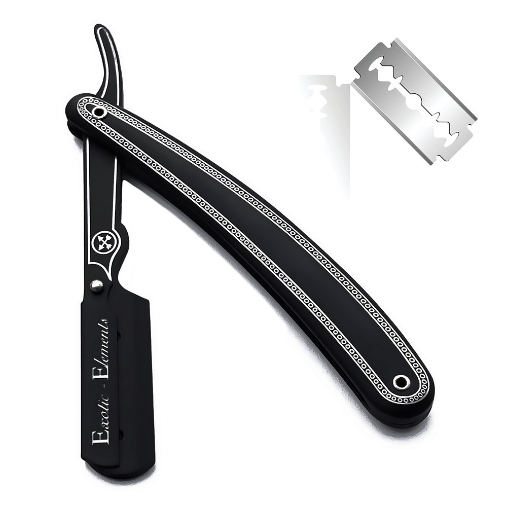 Classic Style Barber Shaving Straight Edge Razor Blade  Professional Grade for Barbershops & Beauty Salons  Used for Disposable Double Edge Blades  Durable High-Performance Steel