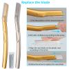 Dermaplaning tool, Stainless steel eyebrow trimmer, Women Facial Razor for Hair Removal, Scraper hair removal knife, Set of 2 view 4