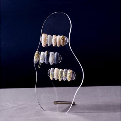 Acrylic Tabletop Acrylic Nail Art Display with 30pcs Nail Art Display Sheet sticks plus 10M Double Sided Tape,Transparent Nail Art Showing Holder (Style 1, Clear)
