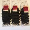 100% Natural Human Hair Bundles Brazilian Deep Wave 10" Dark Brown view 3