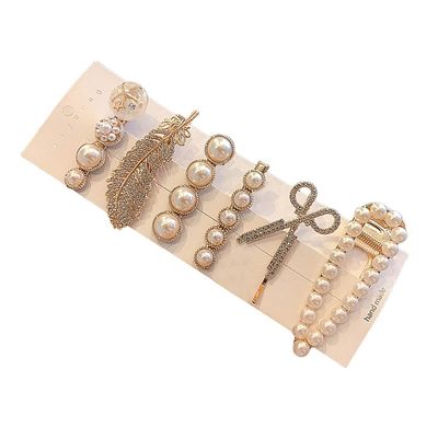Beaupretty 6pcs Rhinestone Design Hair Clips Elegant Bobby for Women All- Hair Accessories for Various Hairstyles Charming and Attractive