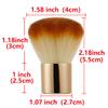 2 Pieces Kabuki Brushes Powder Brush Blush Brush Foundation Brush Bronzer Brush Face Blender Brush Mineral Blending Buffing Concealer Brush Multifunction Cosmetic Tools Portable Makeup Brush (Golden) view 2
