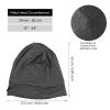Geyoga 2 Pcs Adjustable Silk Satin Bonnet for Sleeping Men Silk Satin Beanie with Adjustable Elastic Band for Curly Hair(Black, Dark Grey) view 3