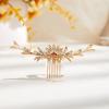 AW BRIDAL Bridal Hair Comb for Wedding in Gold-D, Handmade Alloy Material and Rhinestones, 4.92*2.36, Non-Slip for Bridesmaids Hair Clip, Bridal Hair Accessories for Beides view 3