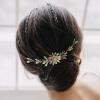 AW BRIDAL Bridal Hair Comb for Wedding in Gold-D, Handmade Alloy Material and Rhinestones, 4.92*2.36, Non-Slip for Bridesmaids Hair Clip, Bridal Hair Accessories for Beides view 4