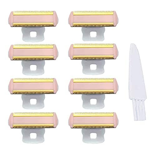 8PCS Ladies Shaver Replacement Head for Finishing Touch Flawless Body Rechargeable Women Hair Removal Shaver Bikini Trimmer Shaver Head with a Cleaning Brush (Shaver Head 8PCS + Brush)