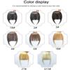 Human Hair Clip in Bangs Hair Extensions with Side Temples Flat Bang Fringe Hairpiece for Women, 4# view 2
