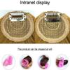 Human Hair Clip in Bangs Hair Extensions with Side Temples Flat Bang Fringe Hairpiece for Women, 4# view 3