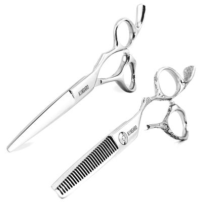 5.5" Professional Hair Scissors Set Barber Scissors Haircut Scissors Hairdresser Scissors Hair Shears Thinning Shears Japan 440C Convex Edge Kinsaro