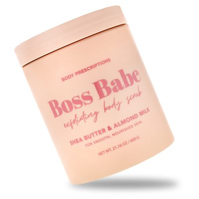 Body Prescriptions Exfoliating Body Scrub  Body Cleanser for Nourished, Ultra-Smooth Skin, Shea Butter and Almond Milk