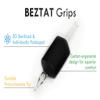 BEZTAT 30mm (6/5" Inch) Ultra Premium Clear Disposable Tubes w/Black Soft Silicone Grip- 20 Pack, Closed Flat Tip (5FT) view 2