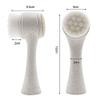 Brush, Portable Double-Sided Silicone Brush Soft and Gentle Facial Cleansing Facial Massage Facial Cleansing Skin Rotating Brush (Color : A) view 3