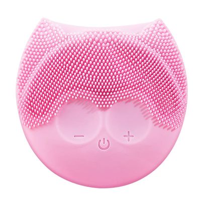 Silicone Facial Cleansing Brush, Waterproof Face Brush Exfoliator, Sonic Facial Scrubber for Deep Skin Cleansing, Exfoliating & Massaging, Rechargeable & Cute Design