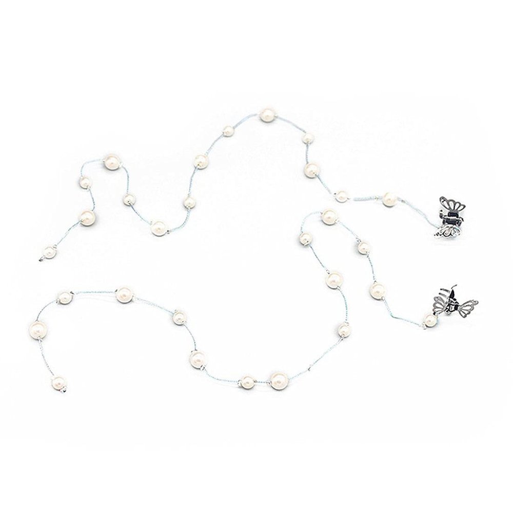 2PCS Handmade Streamline Hair Extensions Hair Clip Pins with Imitation Pearl DIY Hairpin Headdress Hair Accessories for Women